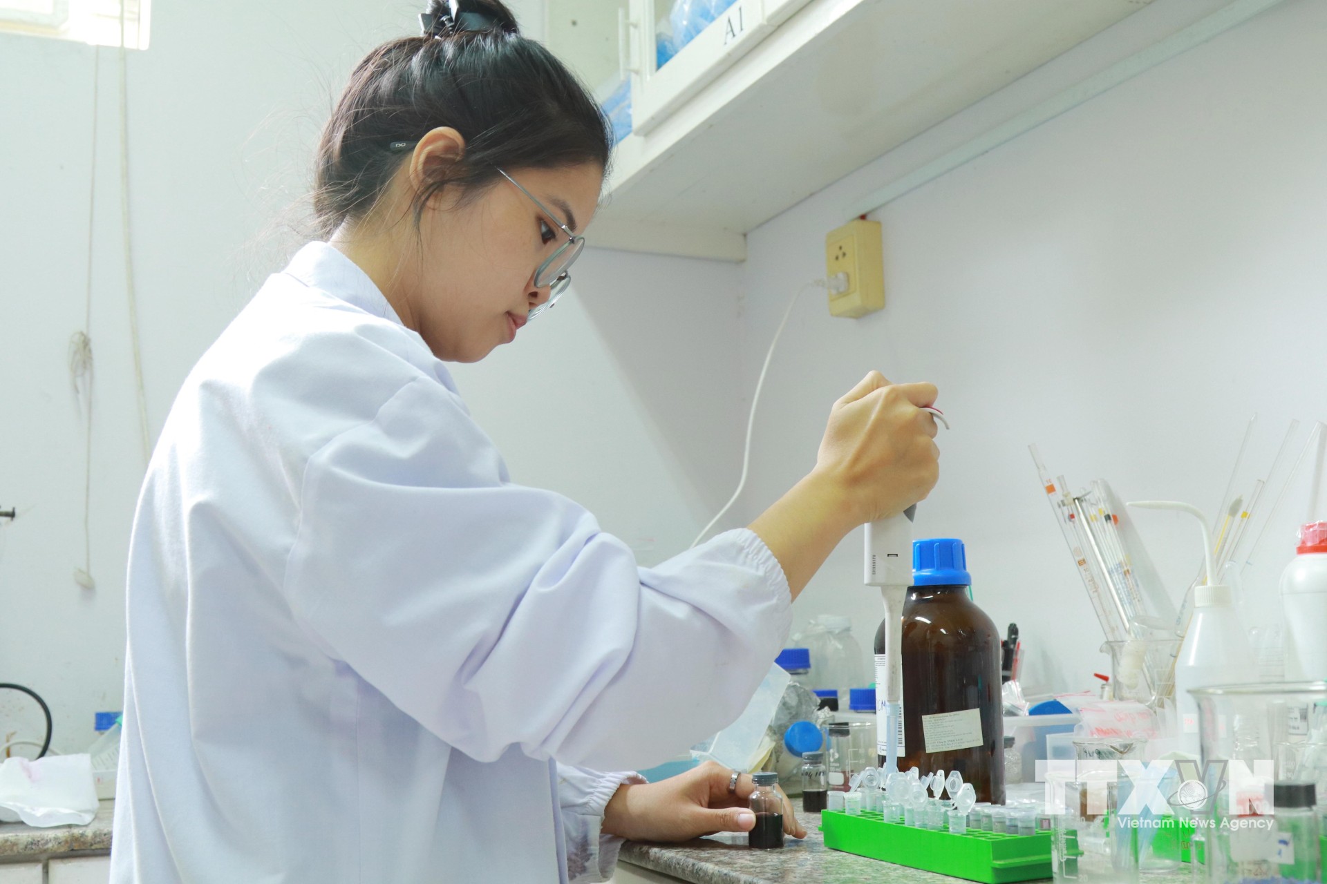 Trung tâm Nghiên cứu triển khai Khu Công nghệ cao Thành phố Hồ Chí Minh định hướng thành trung tâm xuất sắc trong chuyển đổi số và chuyển đổi xanh. (Ảnh: Thu Hoài/TTXVN)